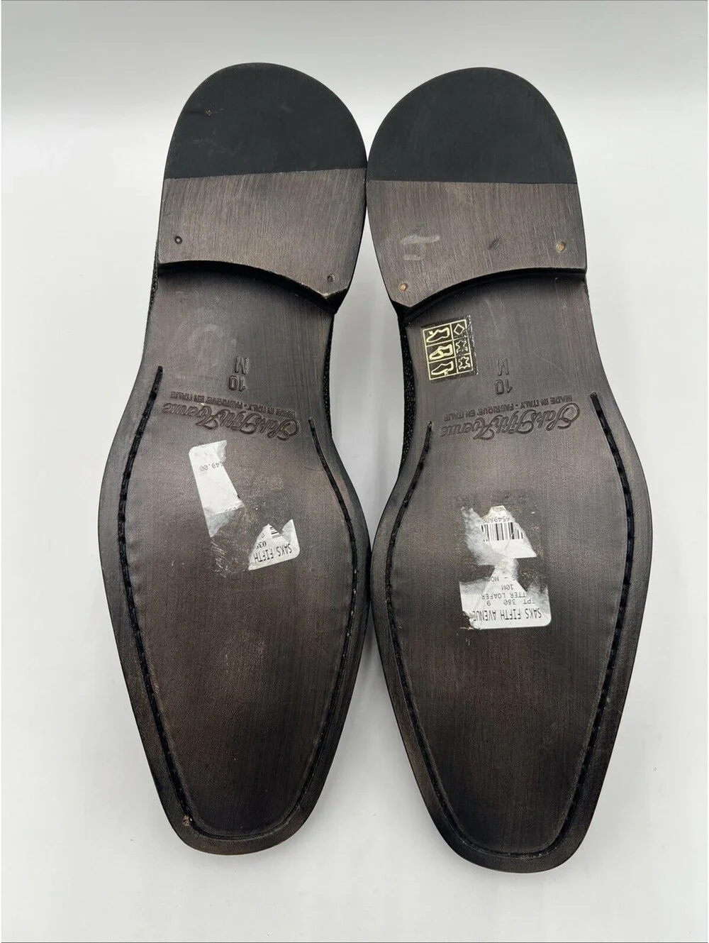Men’s Saks Fifth Avenue Collection Glitter Canvas Loafers Size 10M